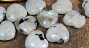 Rainbow Moonstone Hearts