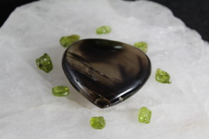 Smoky Quartz Heart (Center)