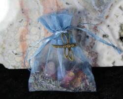 Layering the energies of crystals with essential oils, gem elixir and dried flowers and herbs